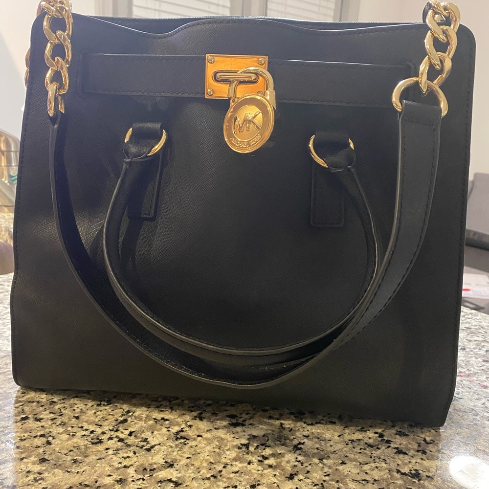 Micheal Kors Hamilton Large Leather Handbag